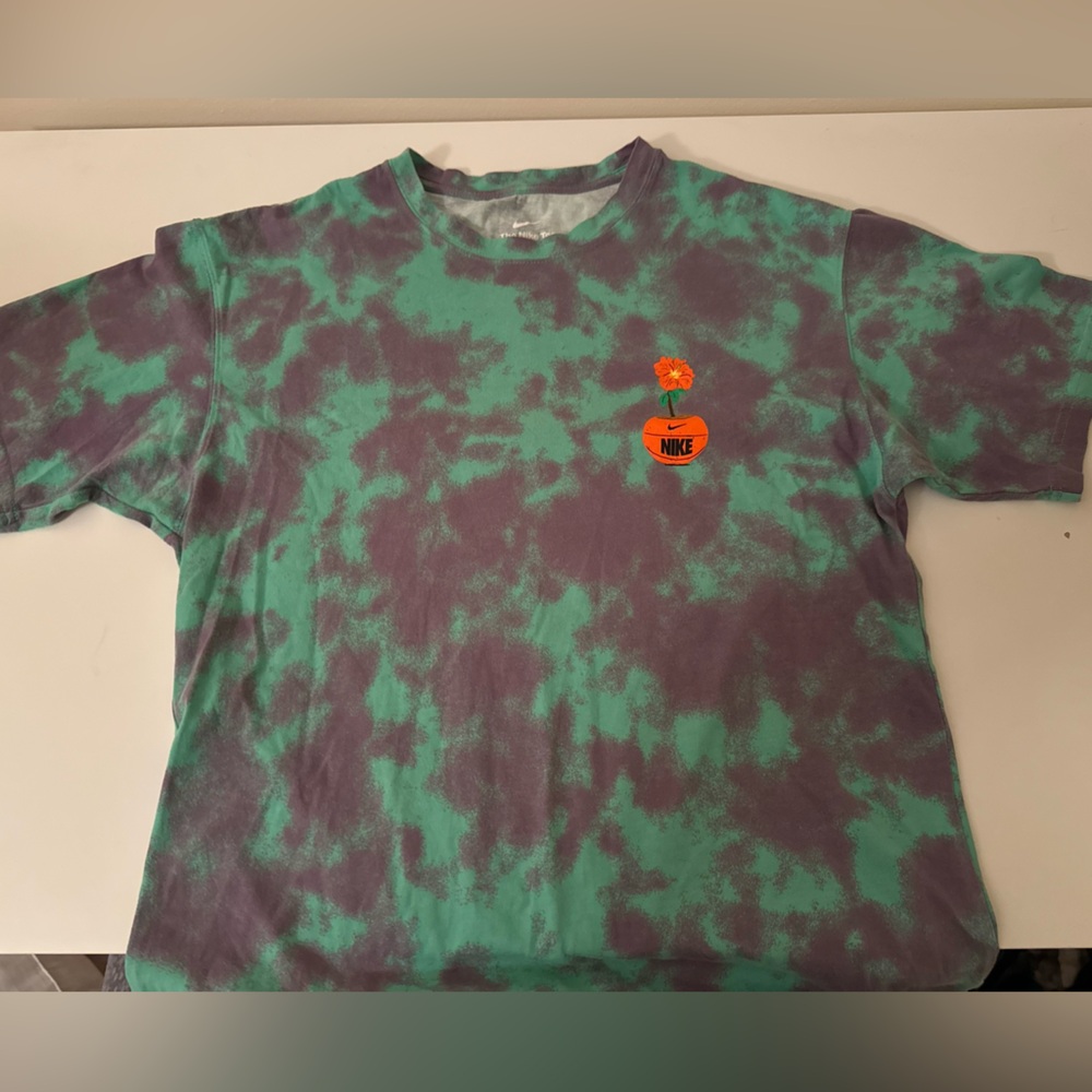 Nike Max90 Just Do It Basketball T-Shirt Size S ‘Green Purple' FD0066-363